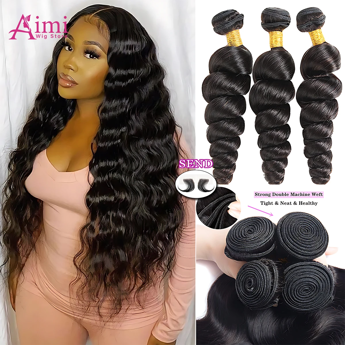 34-дюймовые 16A свободные пучки глубоких волн, необработанные пучки человеческих волос, 4/5/6 пучков, предложения, наращивание человеческих волос, бразильские для женщин