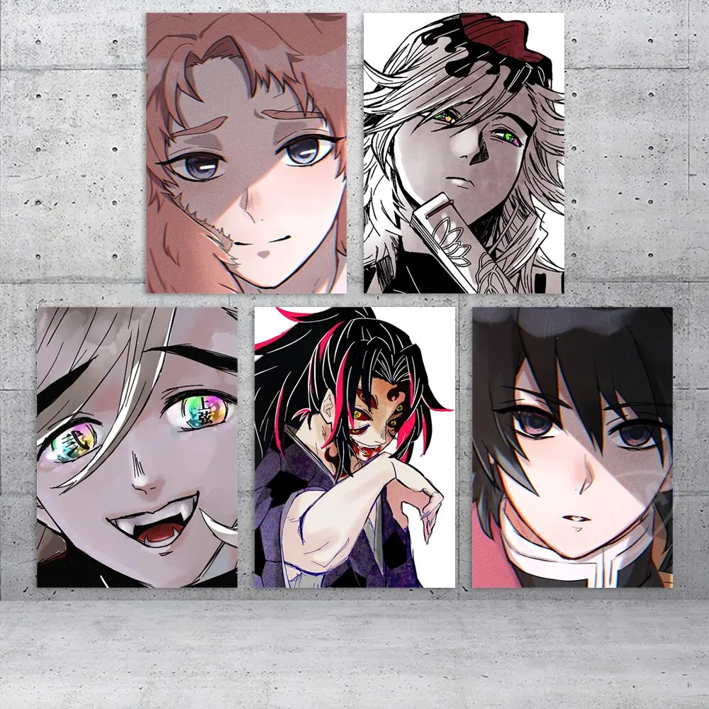 Demon Slayer Canvas Prints  Sabito  Kokushibou Wall Art Douma Poster  Modular Anime Pictures for Living Room  Modern Home Decor