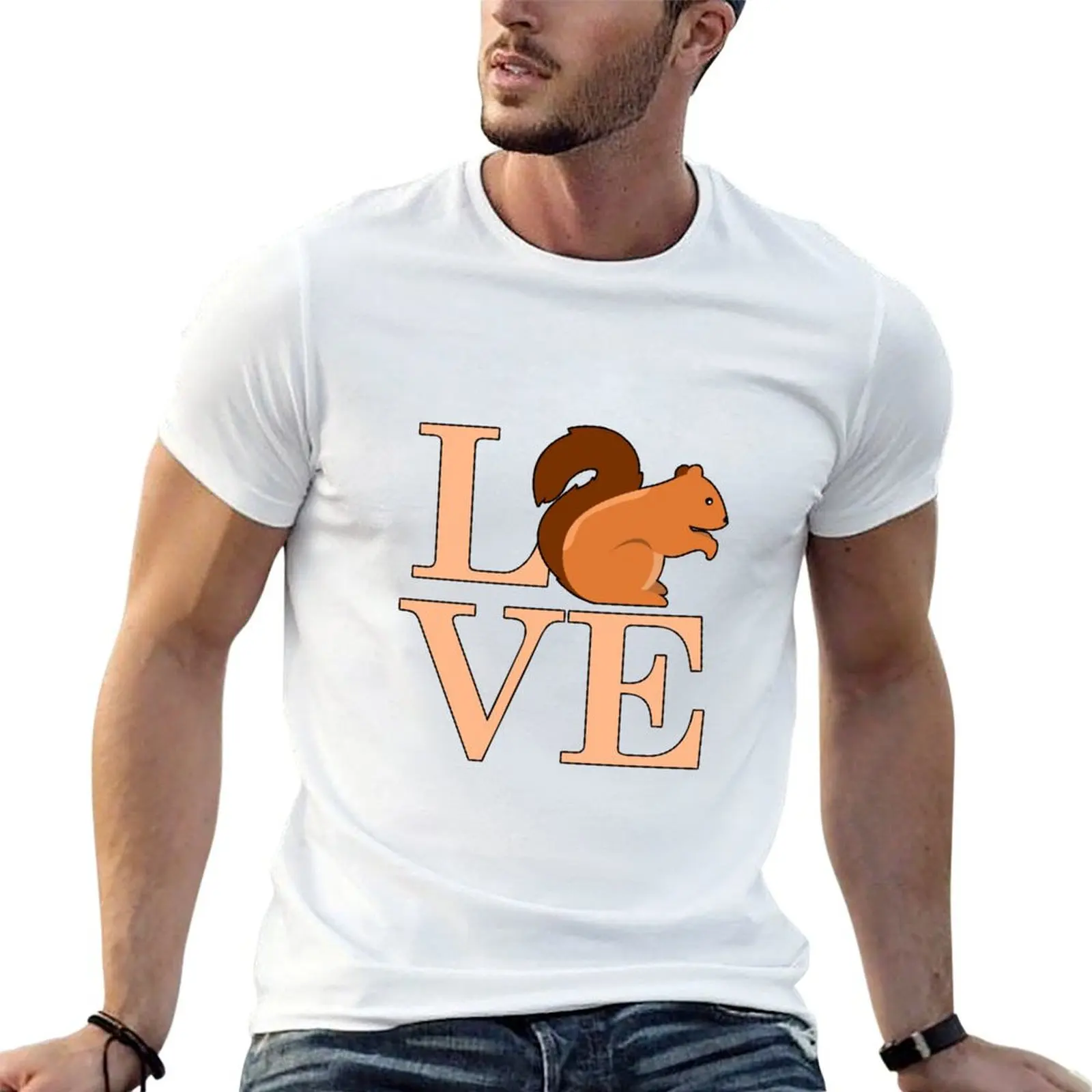 Love Chipmunk. T-Shirt t shirts for man pack cotton man t shirt summer mens graphic t shirts T-shirt