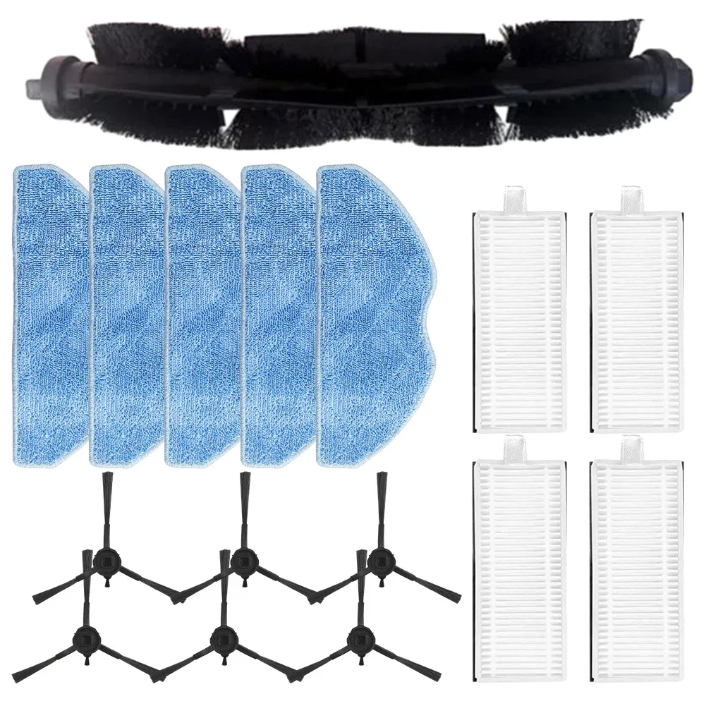 16PCS Main & Side Brush Filter Mop Cloth Kit For Tefal For X-Plorer Serie 75 S+ Vacuum Cleaner Accessories Home Appliance