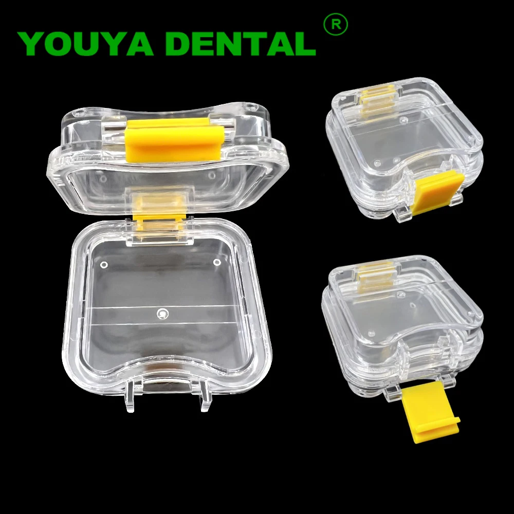 Dental Tooth Box With Film Inside Membrane Tooth Implant Plastic Box Denture Veneer Storage Box Dentistry Crown Box Dentist Tool