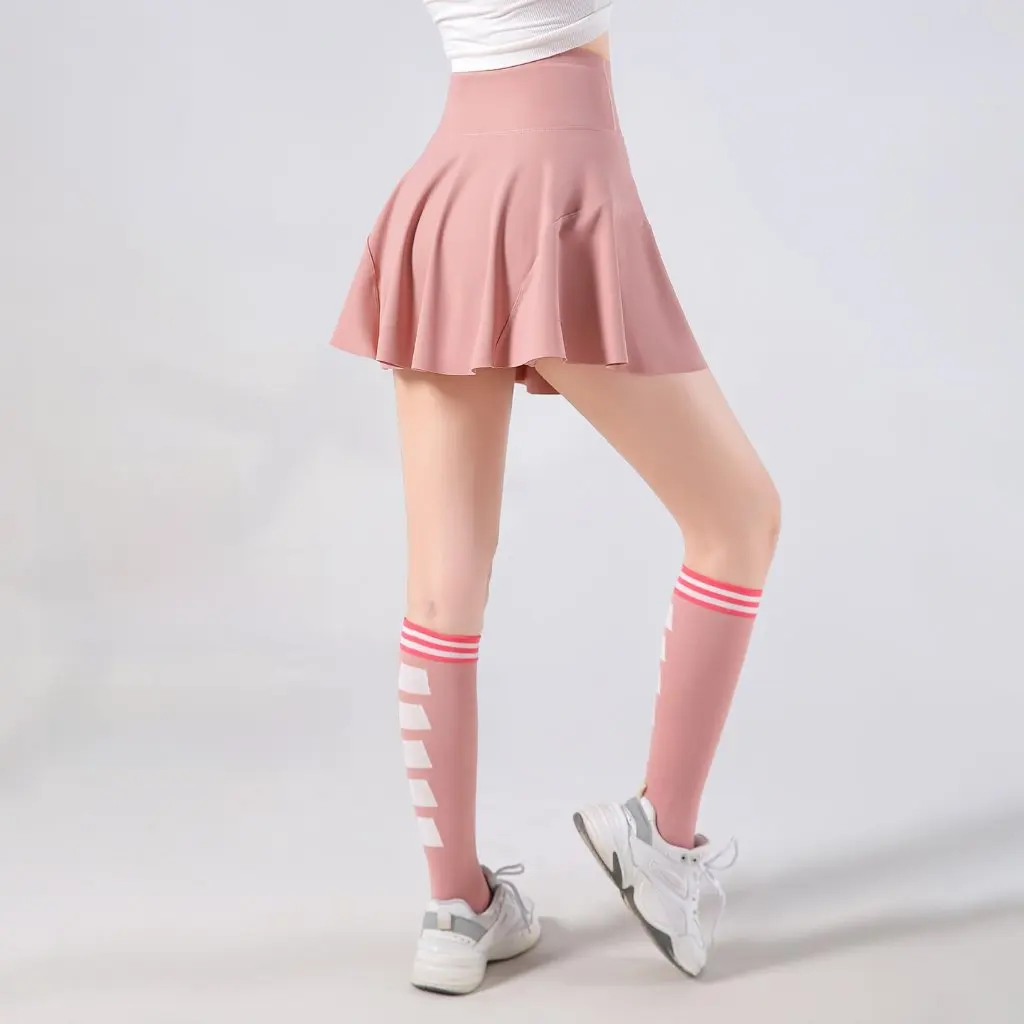 

Summer Anti-Exposure High-Waisted Sports Skirt Three-Point Yoga Fitness Running Tennis Two-Piece Fitness Skirt Pants