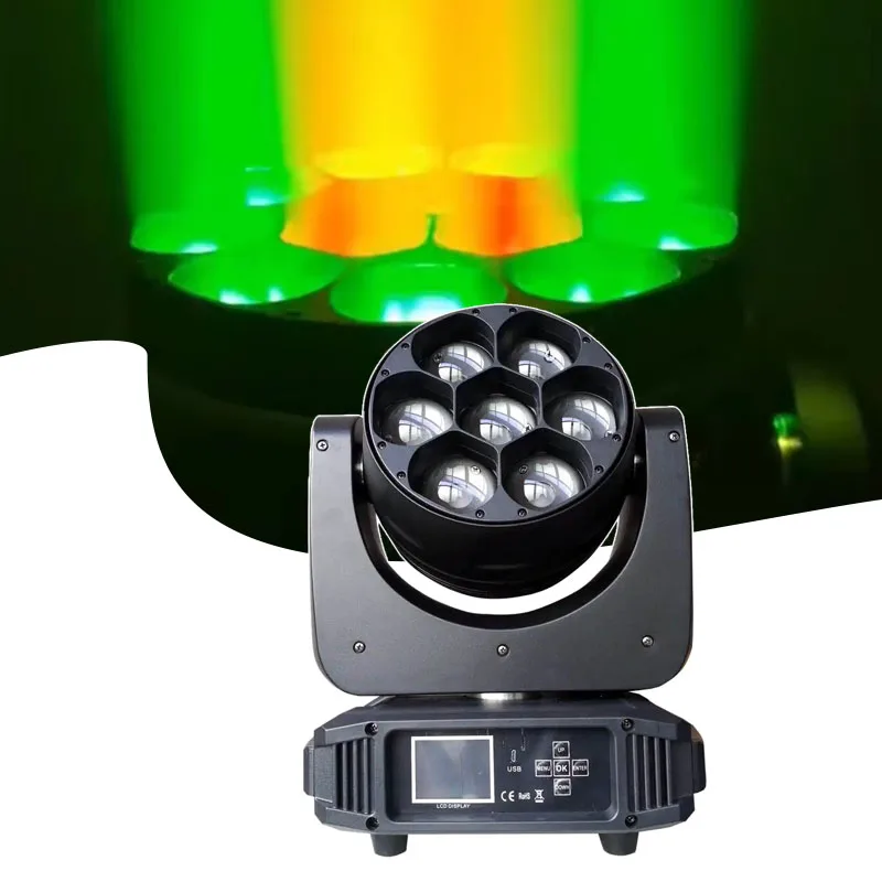 

AOPU 7*40W 4 in 1 RGBW LED Beam MovingHead Light Moving Head Wash Lights With Zoom and Strobe Effect Stage Lighting