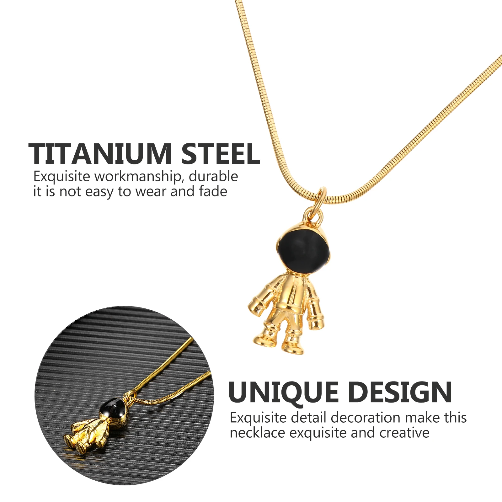 

1Pcs Astronaut Pendant Necklace Creative Stylish Space-Themed Jewelry Gift for Astronomy Lover Unisex Fashion Accessory