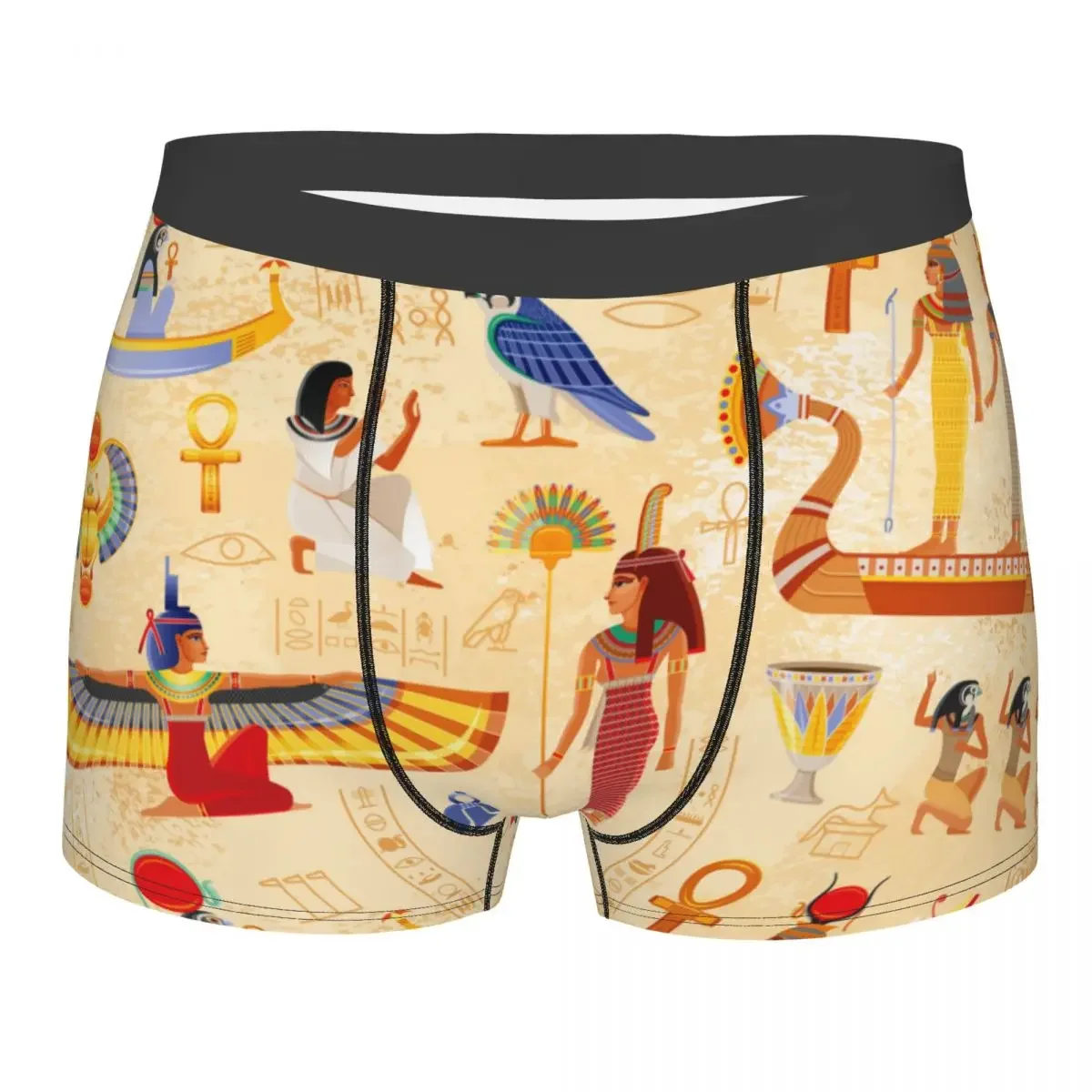 Ancient Egypt Men Underwear Egyptian Boho Tribal Boxer Briefs Shorts Panties Sexy Soft Underpants for Homme