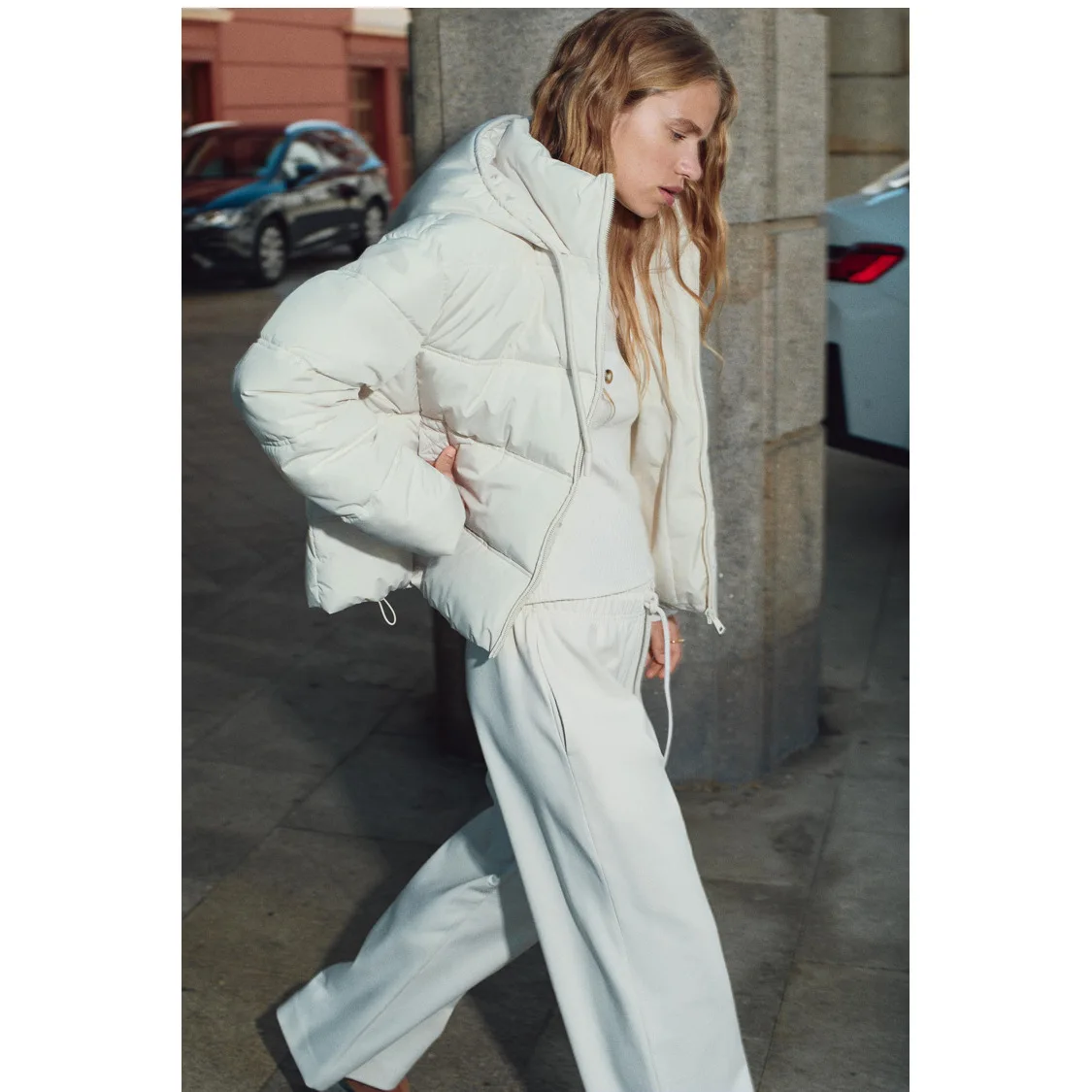 

Теплая хлопковая куртка с капюшоном, разноцветная, осенне-зимняя верхняя одежда в уличном стиле, свободного кроя, с длинными рукавами, на молнии, повседневное пальто