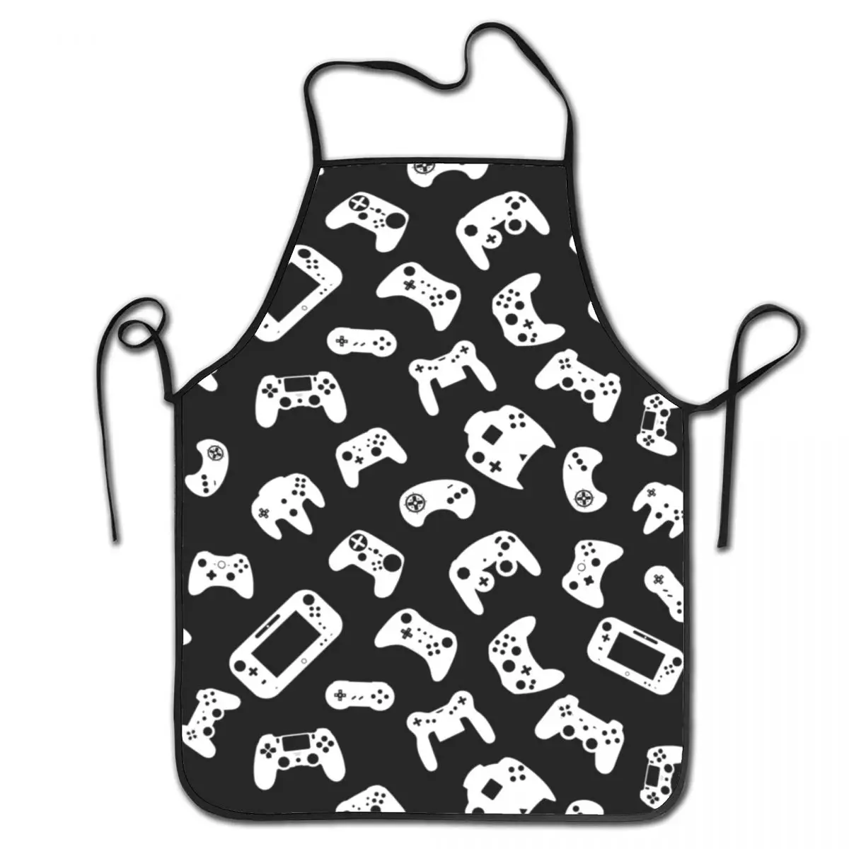 Nostalgia Gamer Controller Bib Apron Adult Women Men Chef Tablier Cuisine for Cooking Kitchen Geek Video Game Gaming Baking