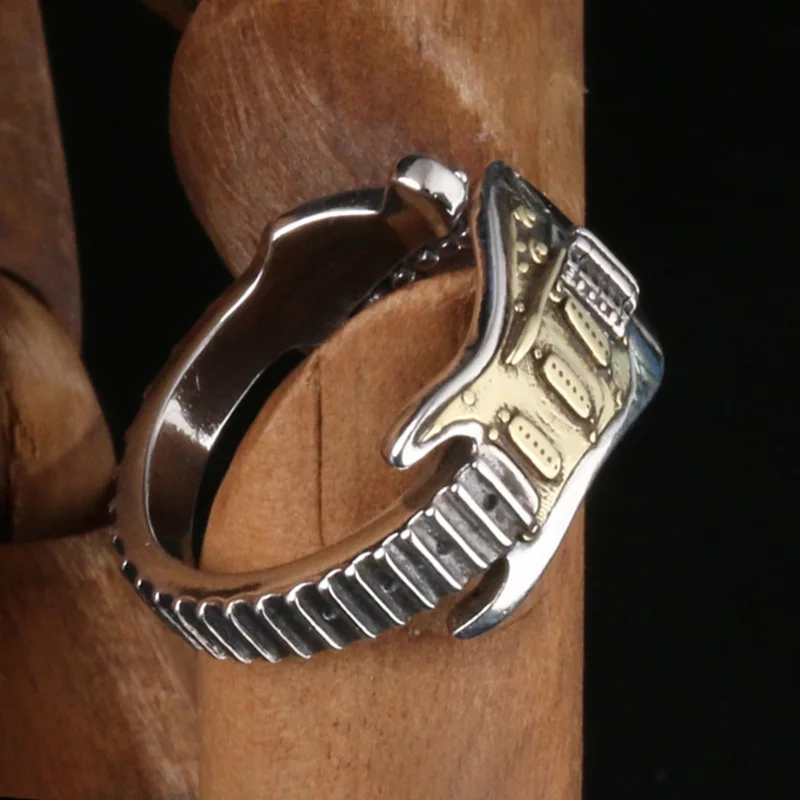 Electric Guitar Rock Punk Style INS Niche Design Hip-hop Adjustable Index Finger Ring