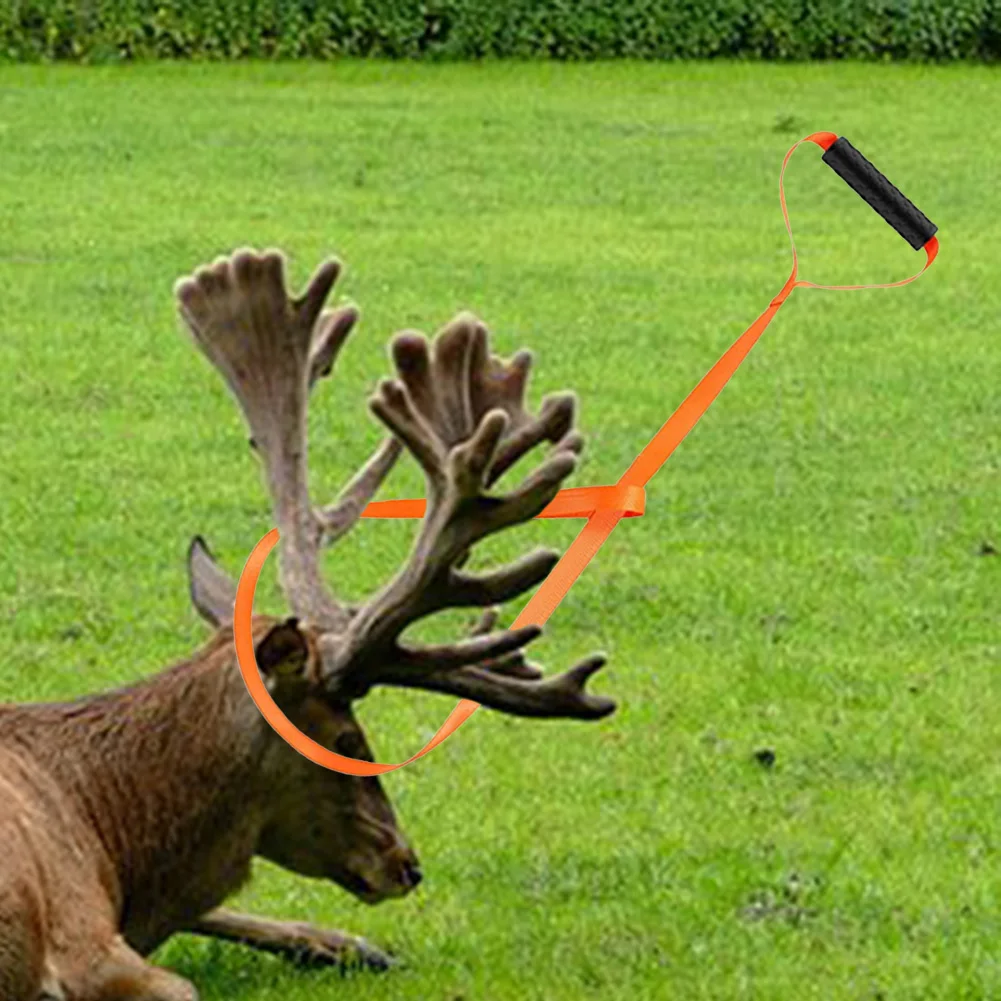 Deer Dragging System 3PC Polyester Tow Rope with Ergonomic Handle for Safe and Easy Transportation of Hunting Game