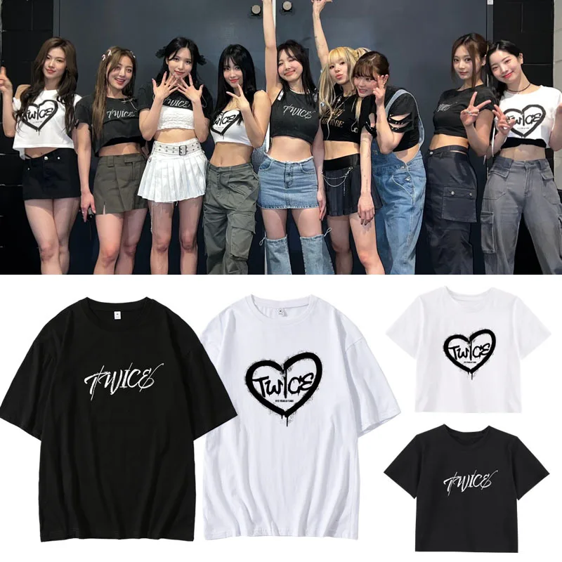 

Women's Short Sleeve Kpop T-shirt,Cotton Loose Tops,T-shirt,Fashion Streetwear,T-shirt,READY FOR Same,Y2K