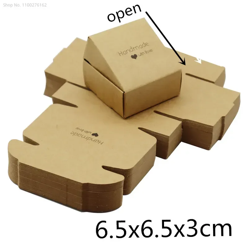 100 Pcs/Lot Hot Sell DIY Kraft Gift Boxes  Paper Small Soap Box Kraft Cardboard Mini Jewelry Packing Carton Box