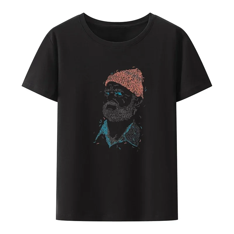 Pair Commuter Camiseta Same Style Women's Summer Top Classic Zissou of Fish Graphic T-shirt Funny Tee Print Trend Female Tshirt image 3