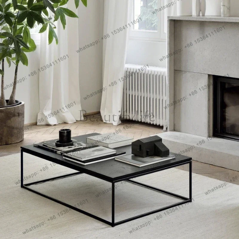 FG Nordic Minimalist Coffee Table Modern Living Room Designer Aesthetic Coffee Table Italian Clear Mesa Auxiliar Home Furniture