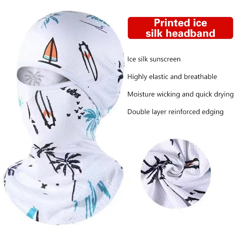

Летняя крутая Балаклава из ледяного шелка, велосипедная полнолицевая кепка, защита от солнца и ультрафиолета, спортивная крышка для лица, головные уборы, велосипед, мотоцикл, мужская шляпа