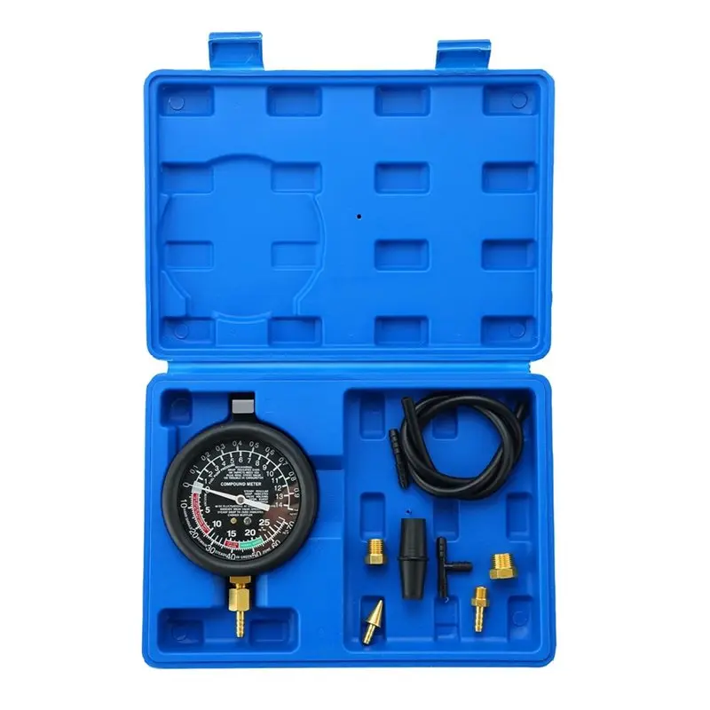 

AT92-Professional Fuel Pump Tester Kit Vacuum And Pressure Diagnostic Tools Leak Detection Gauge Included