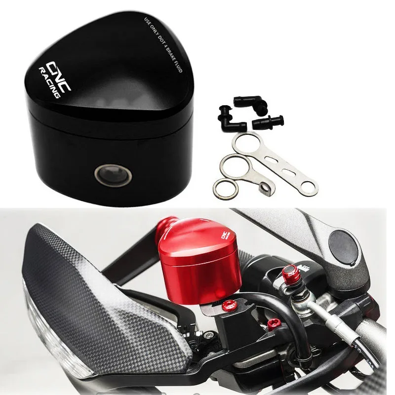 

New Motorcycle Universal Fluid reservoir front brake/clutch+support bracket 25 ml REBEL for DUCATI High quality