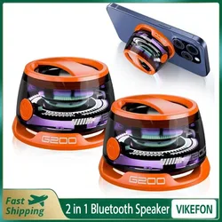Opansten Portable Bluetooth Speaker G200 RGB Lighting Magnetic Speaker BT5.3 Mini Sound Box 7 Hours Playback Phone Holder