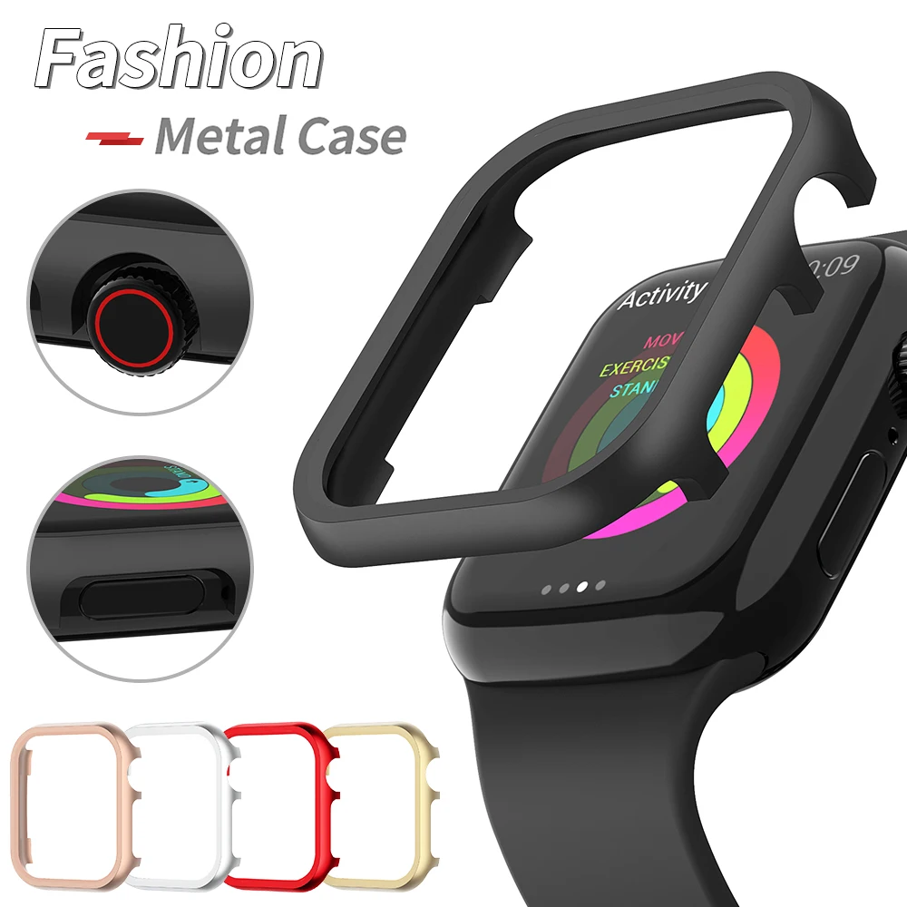 Capa de Metal Oca para Apple Watch Series 11 10 9 8 SE Ultra 3 2, Bumper de Alumínio 49mm 42mm 46mm 41mm 45mm 40mm 44mm