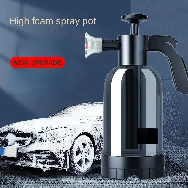 

2L Hand Pump Wash Spray Bottle Car Foam Wash Sprayer Car High Pressure Spray Washer with Double Nozzle Home Auto Window Cleaning