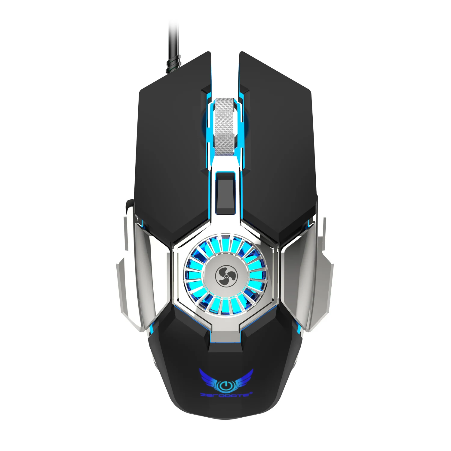 2026 New Model Competitive Gaming Wired Mouse with Macro Programming, RGB Lighting, and Cooling Fan