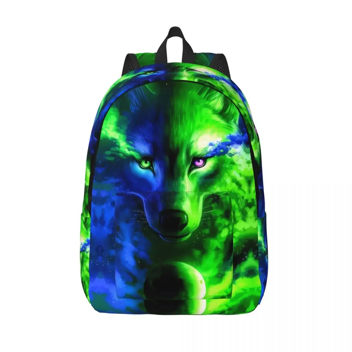 Cool Galaxy Wolf Backpack Animal Cool Backpacks Male Travel Pattern High School Bags Durable Rucksack for Outdoor Travel