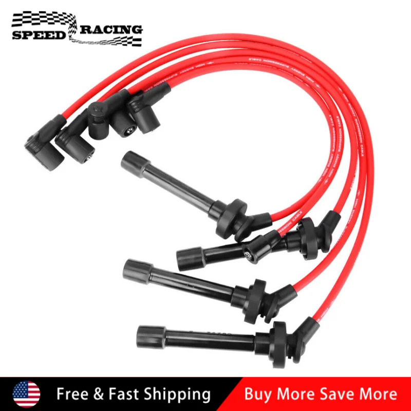 

КОМПЛЕКТ ПРОВОДОВ SPIRAL CORE SPARK PLUG ДЛЯ HONDA CIVIC DEL SOL 1992-2000 EG EK EJ D15 D16 RED SP-0027