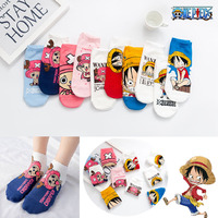 Anime One Piece Socks Kawaii Luffy Chopper Short Socks Cartoon Spring Autumn Woman Children Socks Boys Cosplay Toys Kids Gifts