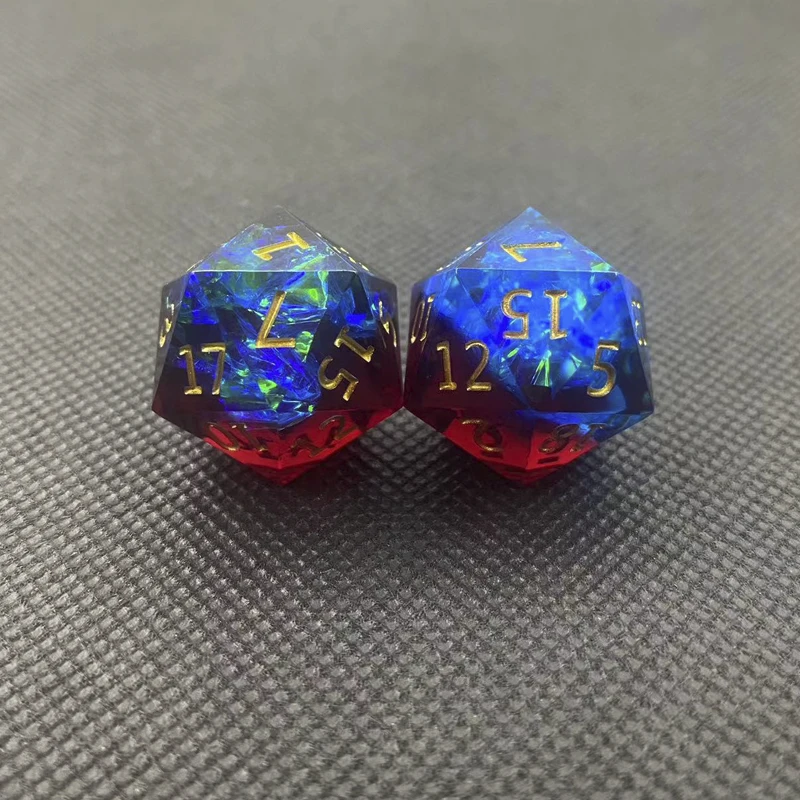 2/5PCS Resin Dices Set Multi-shape Polyhedron Dice for Home Decor Toy Tabletop Role-Playing Ornaments Portable Board Game