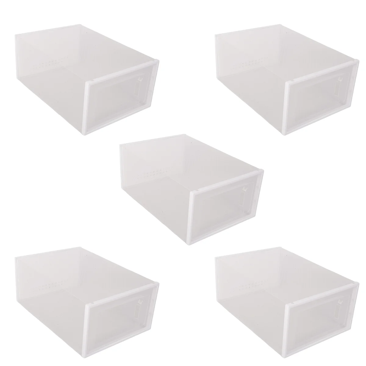 Transparent Shoe Box Storage Box Drawer-Type Plastic Shoe Rack Transparent Shoe Cabinet Online Celebrity Shoe White