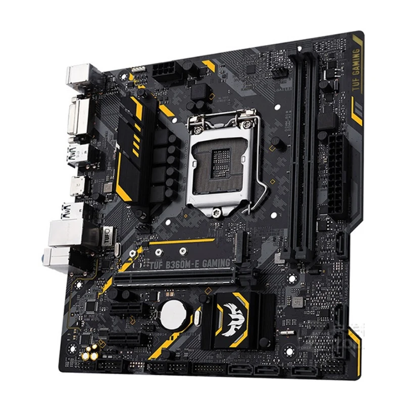 ใช้สำหรับ TUF เมนบอร์ดเกม B360M-E LGA 1151 DDR4 32GB M-ATX สำหรับเมนบอร์ดคอมพิวเตอร์ตั้งโต๊ะ B360 Intel SATA III USB3.0