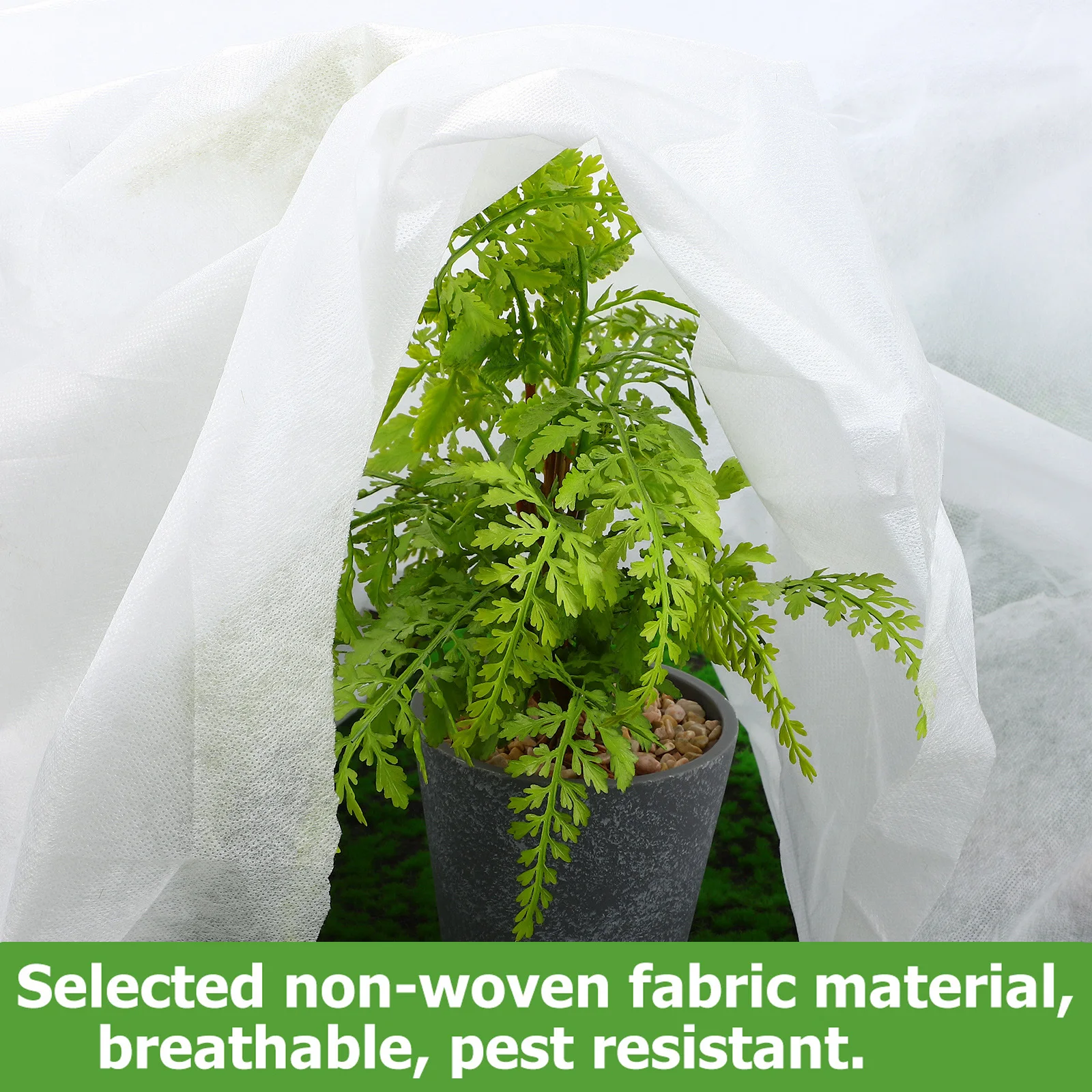 

2 pcs Plant Protection Fleece Cover Reusable NonWoven Garden Frost Protection Blanket for Plants Outdoor Horticultural