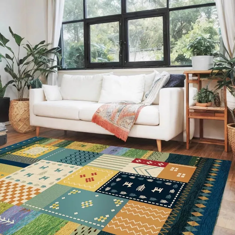 

Moroccan Living Room Carpets Ethnic Style American Retro Bedroom Rug High-grade Large Area Coffee Table Floor Mat Ковер Tapis 러그