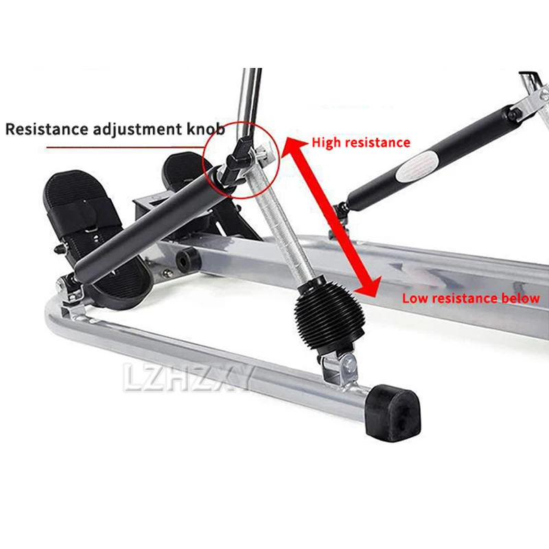 Household Folding Mute Single and Double Poles Hydraulic Rowing Machine Rowing Machine Trainer Home Fitness Exercise Equipment