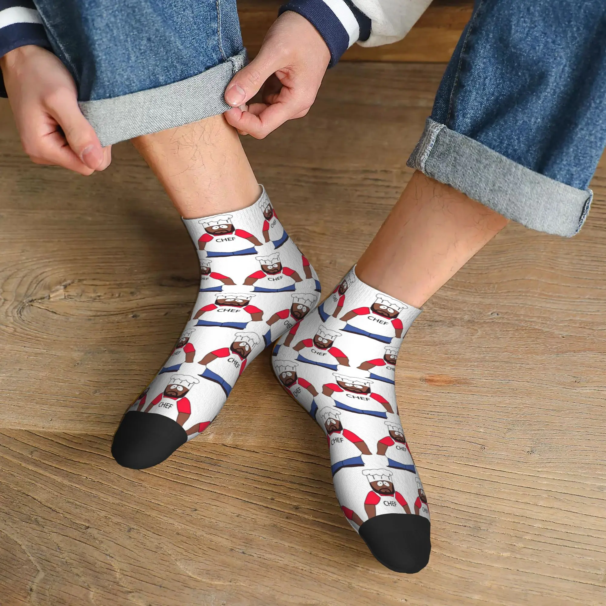 All Seasons Chef Southpark Socks Harajuku High Quality Sport Middle Tube Socks Soft Fashion Stockings for Men Women Gifts