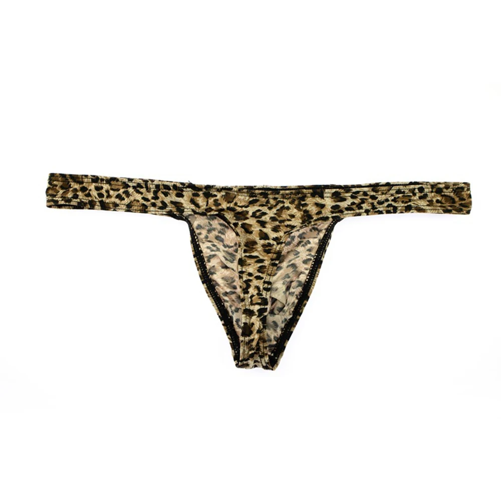 Mens Underwear Briefs Comfort G-string Jockstrap Knickers Leopard Panties Plus Size Sexy Sleepwear Hot Sale Male