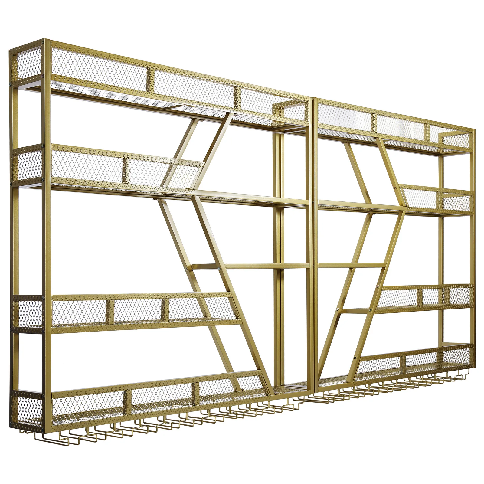 

Металлическая полка для хранения и демонстрации винных бутылок с держателем для бокалов, подставка для бутылок с алкоголем для дома и столовой