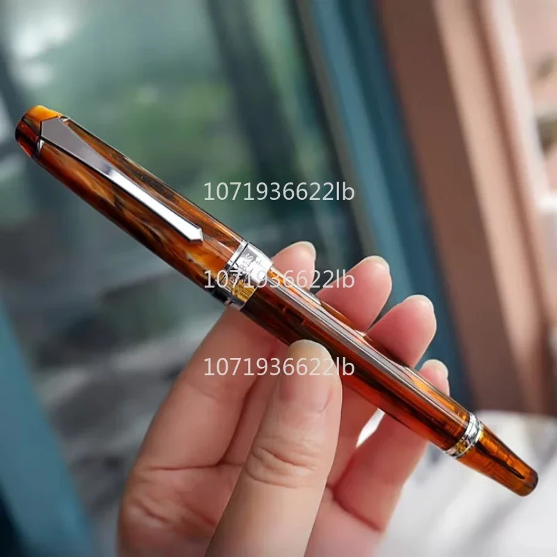 

Новая роскошная перьевая ручка из смолы PENBBS 456, иридиевое золото F/M, перо 0,5/0,7 мм, акриловая школьная ручка, роскошные канцелярские принадлежности, подарок