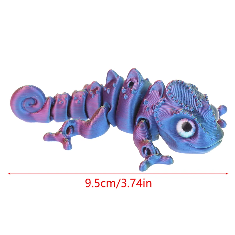 3D 印刷多関節可動シミュレーション目カメレオントカゲフィギュア家庭用リビングルームの装飾アクセサリーキッズギフト