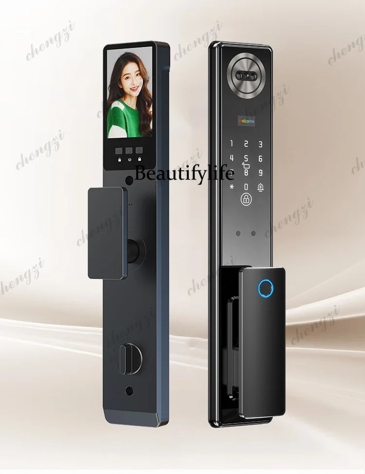 Automatic smart lock facial recognition home security door password, fingerprint lock
