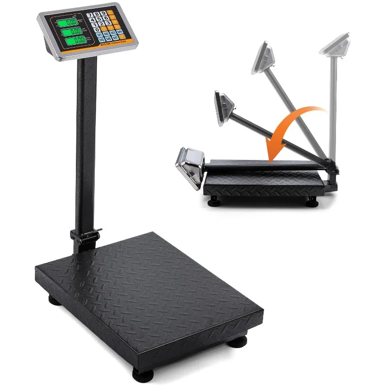 

Digital Platform Scale 660LBs Heavy Duty Floor Scale KG/LB Switchable Postal Shipping Scale for Weighing Packages, Lug