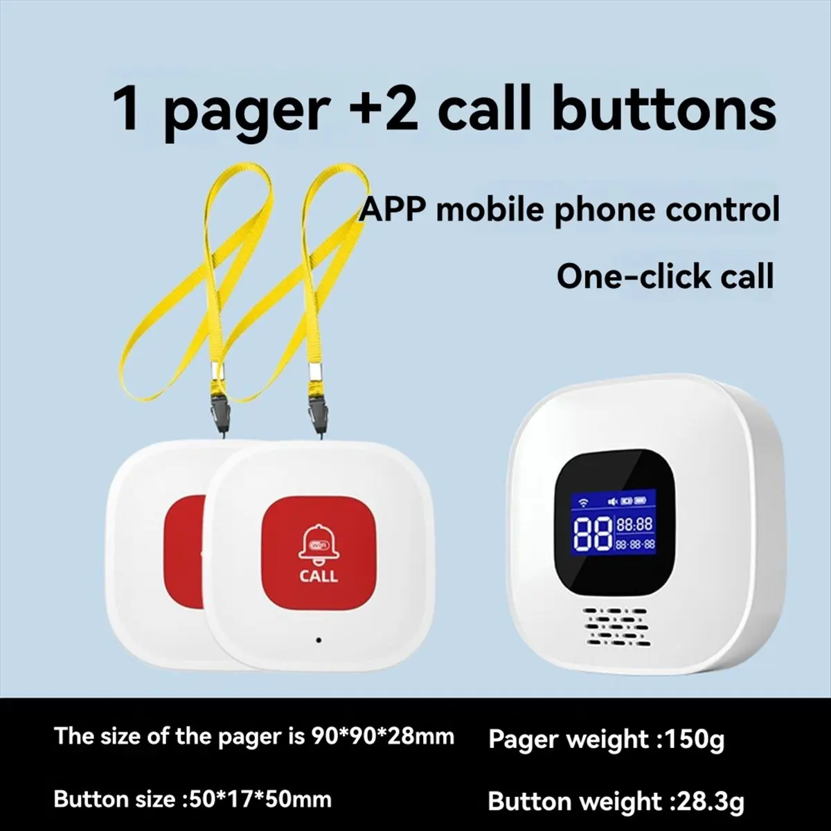 Goodprice Tuya Smart WiFi Elderly Caregiver Pager SOS Call Button Emergency SOS Alert System for Seniors Patients Elderly Home