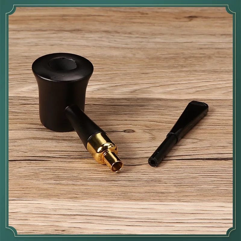 Handmade 3mm Solid Wood Smoking Pipe Tobacco Cigarettes Cigar Pipes Portable Smoking Pipe Grinder Smoke Gifts