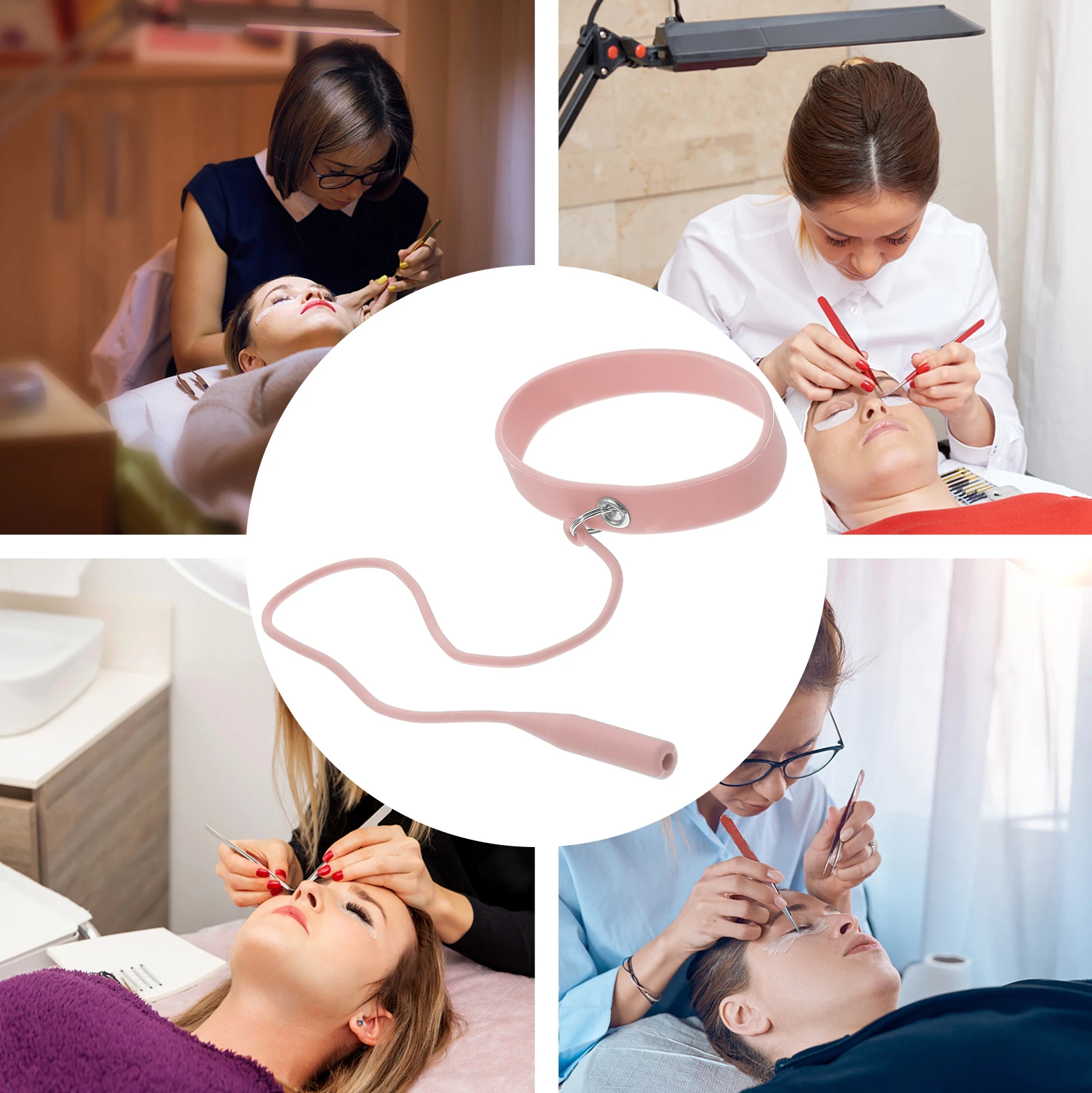 

Silicone Eyelash Tweezer Holder Compact Lightweight Wrist Band Lash Extension Tool Protector Makeup Accessory Tweezer Holder