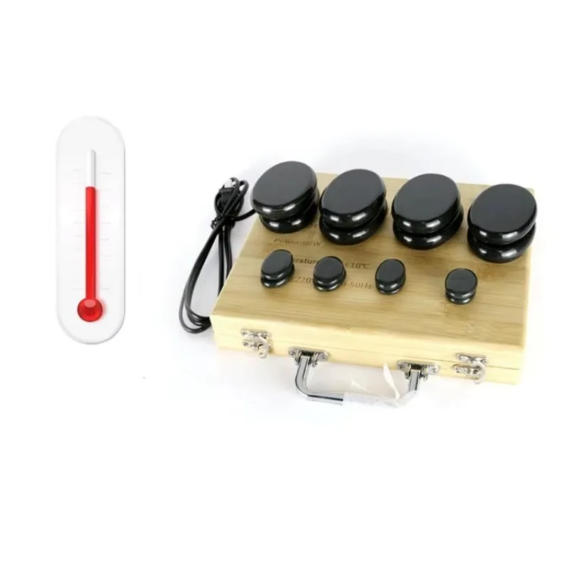 Professional Hot Stone Massage Set with Warmer, Basalt Heating Massage Rocks for Spa Body Relaxation Therapy