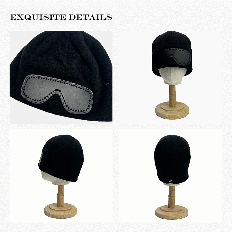 Теплые уличные модные флисовые рыбацкие шапки, персональные универсальные простые уличные новые мужские и женские очки в стиле ретро с нашивками, вязаные шапки