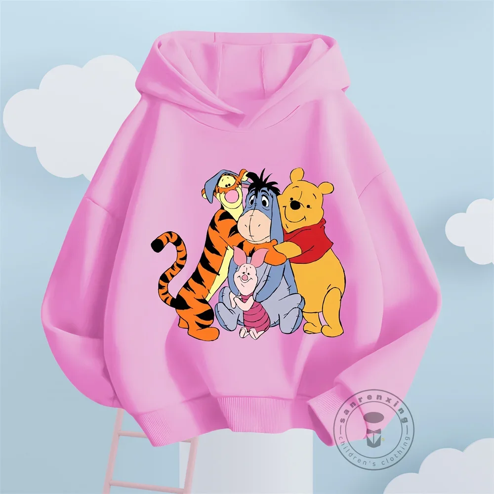 Winnie the Pooh Children Clothes Kids Suit Sweater Boy Girl Tigger Fleece Hoodies Pullover Sweatshirt Pant Baby Girls Tracksuit