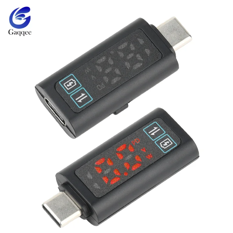 

1/3Pcs Type-C Digital Voltmeter DC 5-24V Voltage Meter Red/Blue/White HD Display PD100W Fast Charging Adapter Power Tester