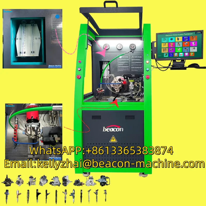 Common Rail Injector Test Bench Diesel Pump Tester EUI EUP HEUI CR System Testing Machine with Measuring Cylinder & Flow  Sensor