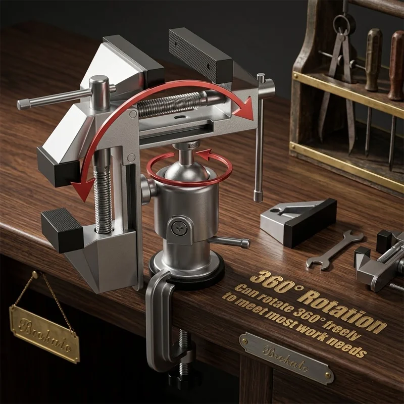 مكبس طاولة عالمي من PHYHOO قاب - مراجعة Bench Vise Swivel وسعره
