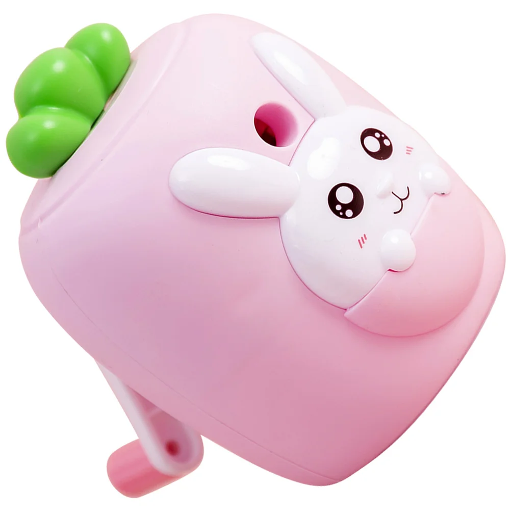 

Pink Cartoon Pencil Sharpener Student Supply Lightweight Portable Handheld Mini Sharpeners Office Supplies Sturdy Reliable Easy